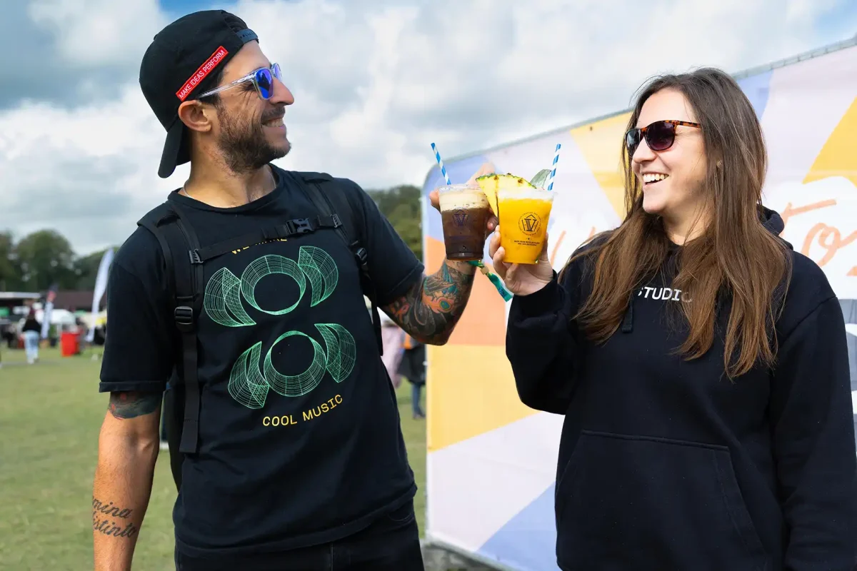 V Rum cocktails enjoyed at the V Rum cocktail van at IdeasFest 2025