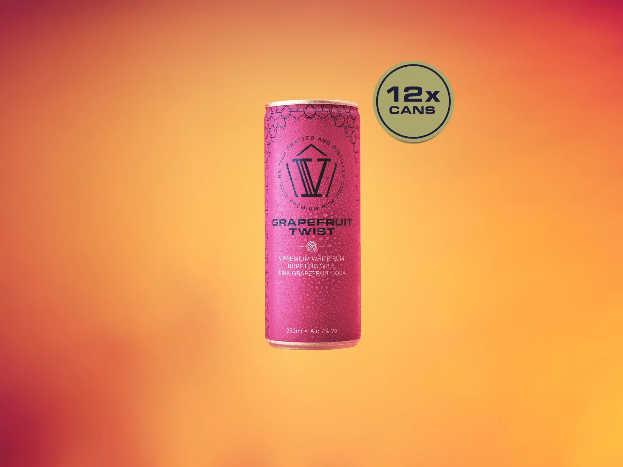 V Rum Grapefruit Twist RTD 12 pack